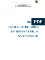 Unidad i Equilibrio de Fases de Sistemas de Un Componente.