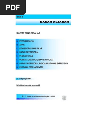 Matematika Dasar Aljabar Pdf