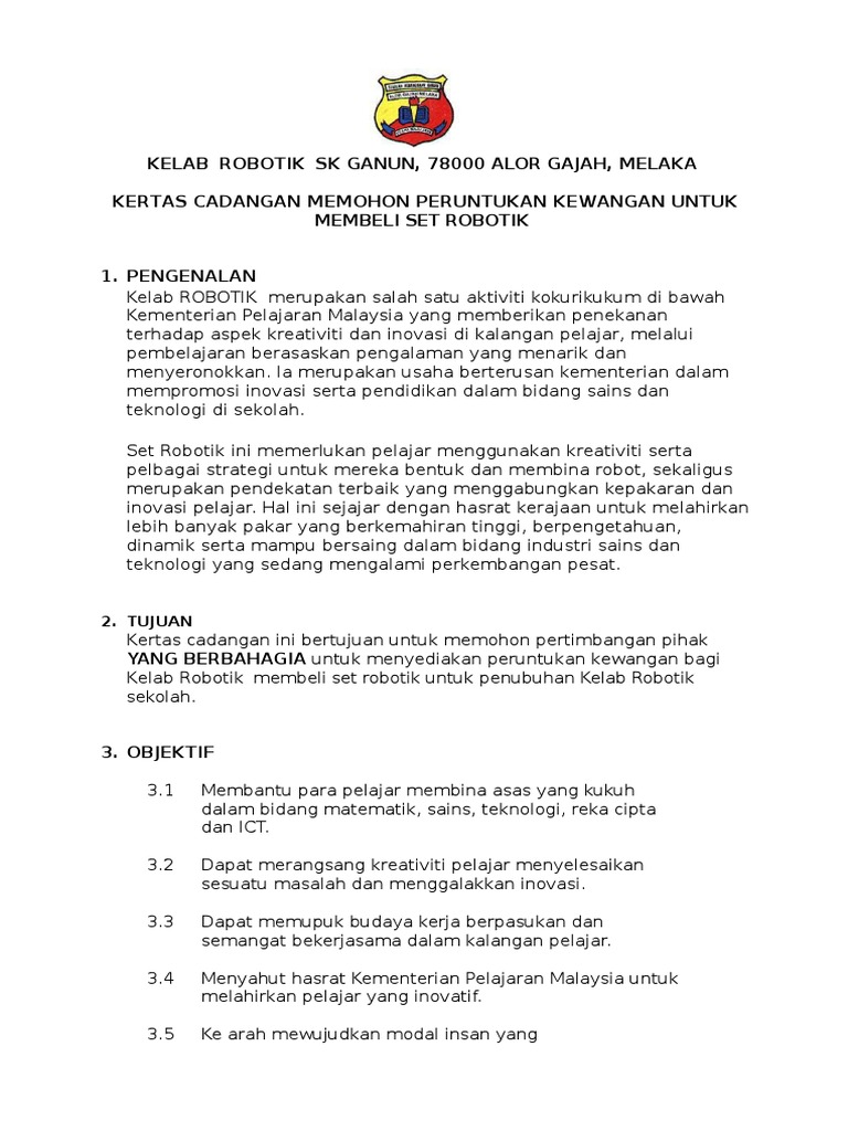 Kertas Kerja Mohon Peruntukan Pibg Robotik  PDF
