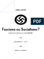 Arcand Adrien - Fascisme Ou Socialisme