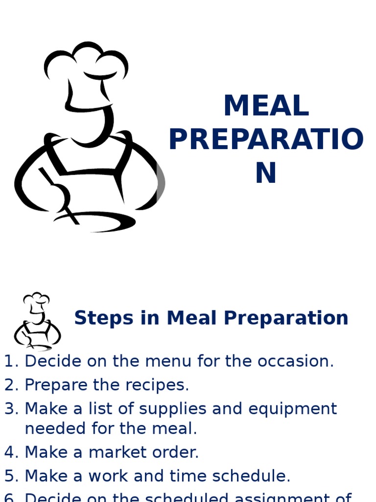 Essential Steps for Meal Preparation | PDF | Cooking, Food & Wine