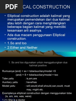 Elliptical Construction Language Mechanics Cognitive Science