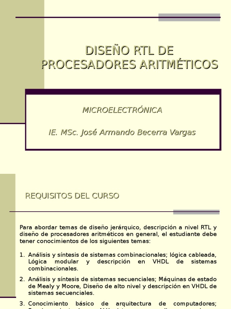 RTL en VHDL | PDF | Informática