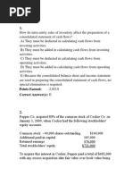 Consolidation Multiple Choice