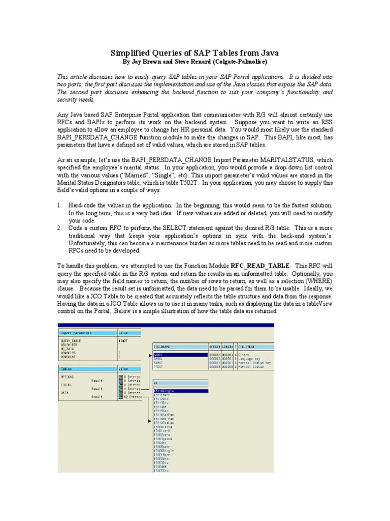 Guide To Using Rfc_Read_Table To Query Sap Tables – ARJF