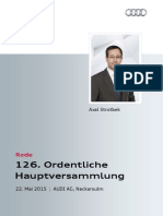 126. Ordentliche Hauptversammlung der AUDI AG