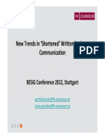 New Trends in Shortened Written Business Communication