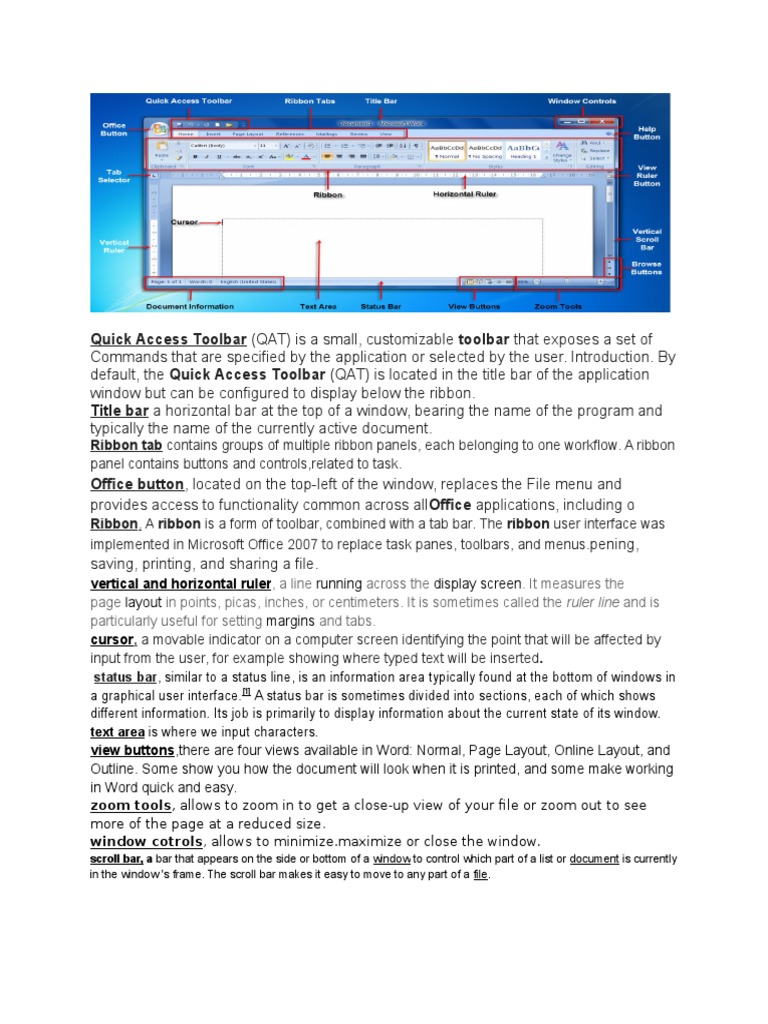Understanding the Quick Access Toolbar | PDF