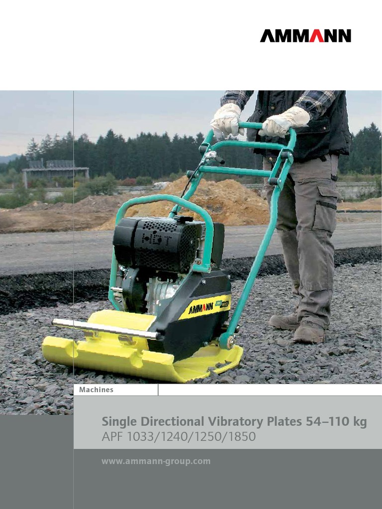 Ammann APF Vibratory Plates Overview | PDF | Asphalt | Diesel Engine