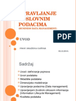 Upravljanje Poslovnim Podacima: (Business Data Management)