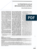Importancia Conocimiento Cientifico PDF
