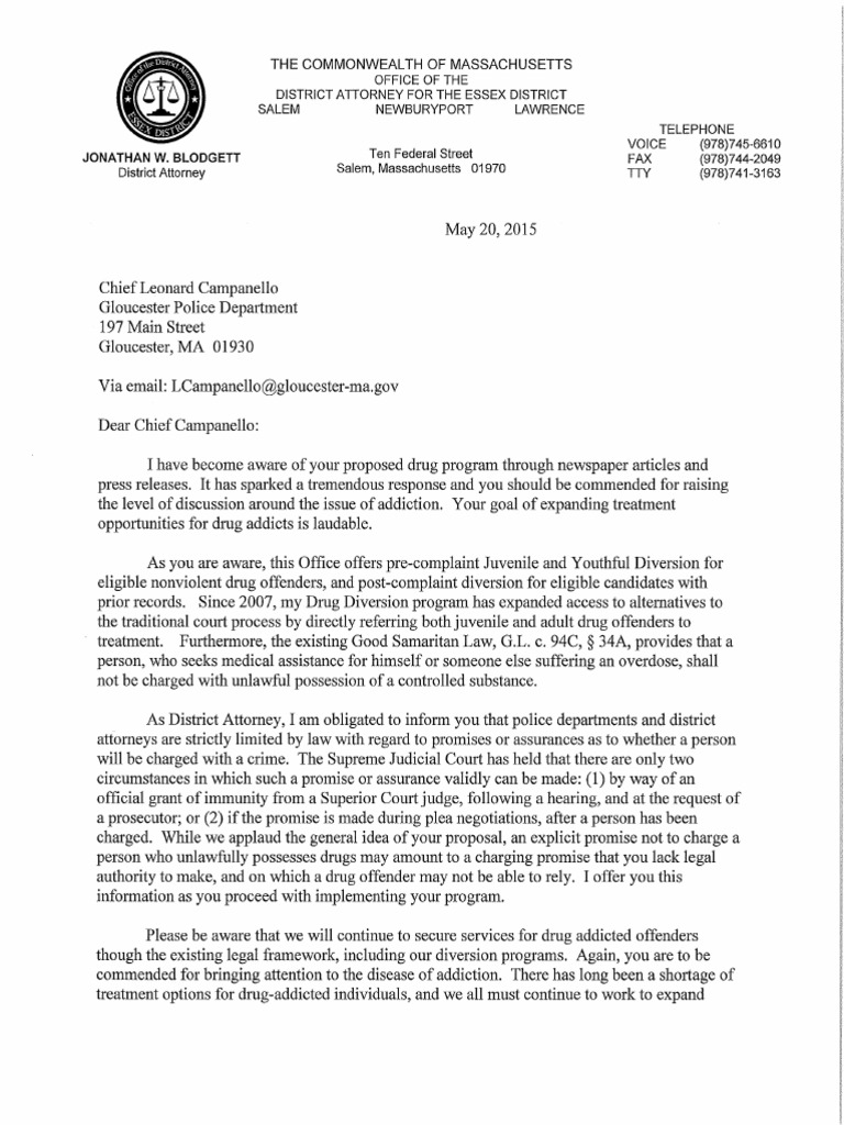 Chief Campanello Letter | PDF