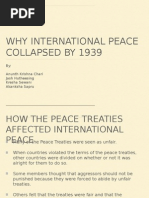 Why International Peace Collapsed by 1939