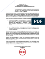 COMUNICADO  Nº2 UNIÓN NACIONAL ESTUDIANTIL ANTE LA SITUACIÓN DE NUESTRO COMPAÑERO RODRIGO AVILES