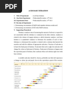 Acid Base Titration