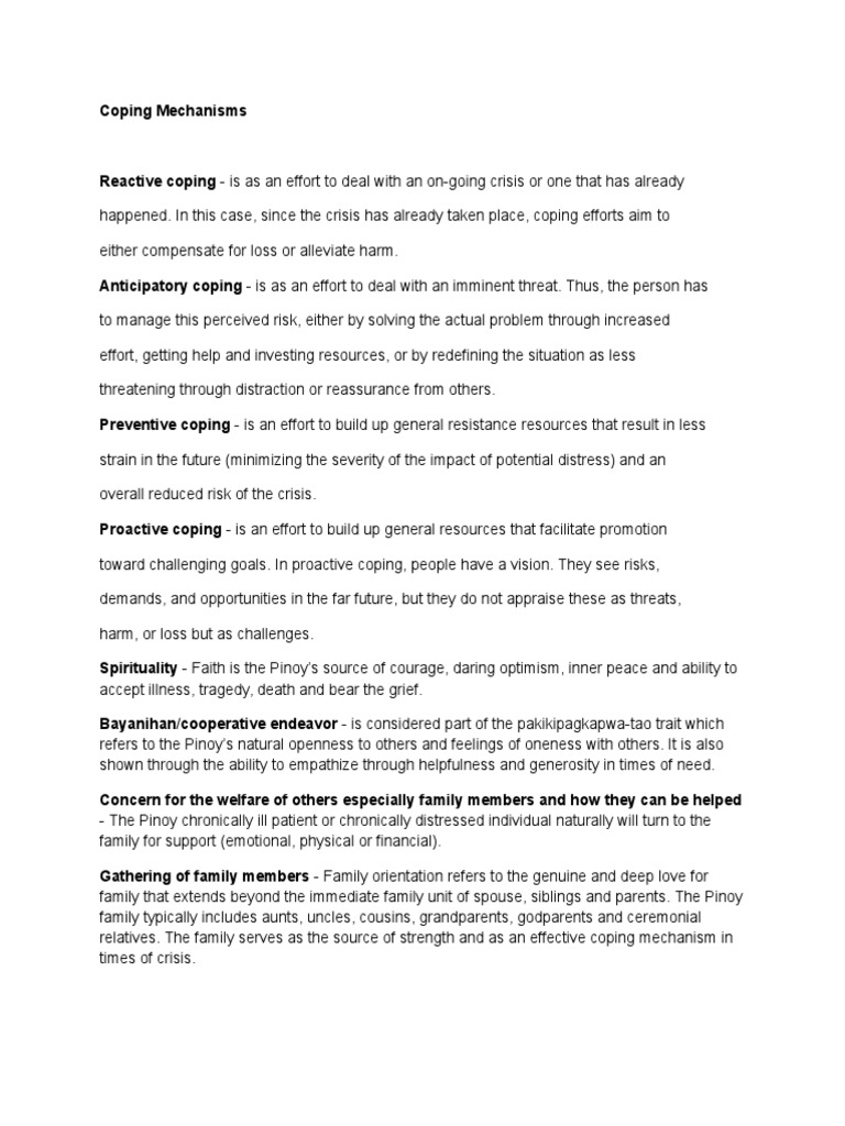 Coping mechanism articles picture