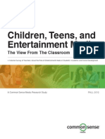 Children, Teens, And Media View From the Classroom