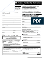 Student Memberships Application 2003