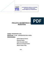 Projeto Geométrico de Rodovias