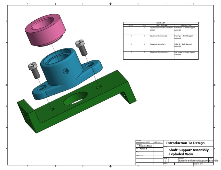 Shaft Support Assembly Parts List | PDF