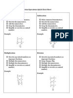 Fraction and Decimal Cheat Sheet