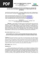 Avaliação Do Potencial Do Óleo Extraído Das Vísceras de Tilápia Para Posterior Utilização Na Cadeia Produtiva de Biodiesel