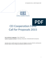 CEI Cooperation Fund Call for Proposals