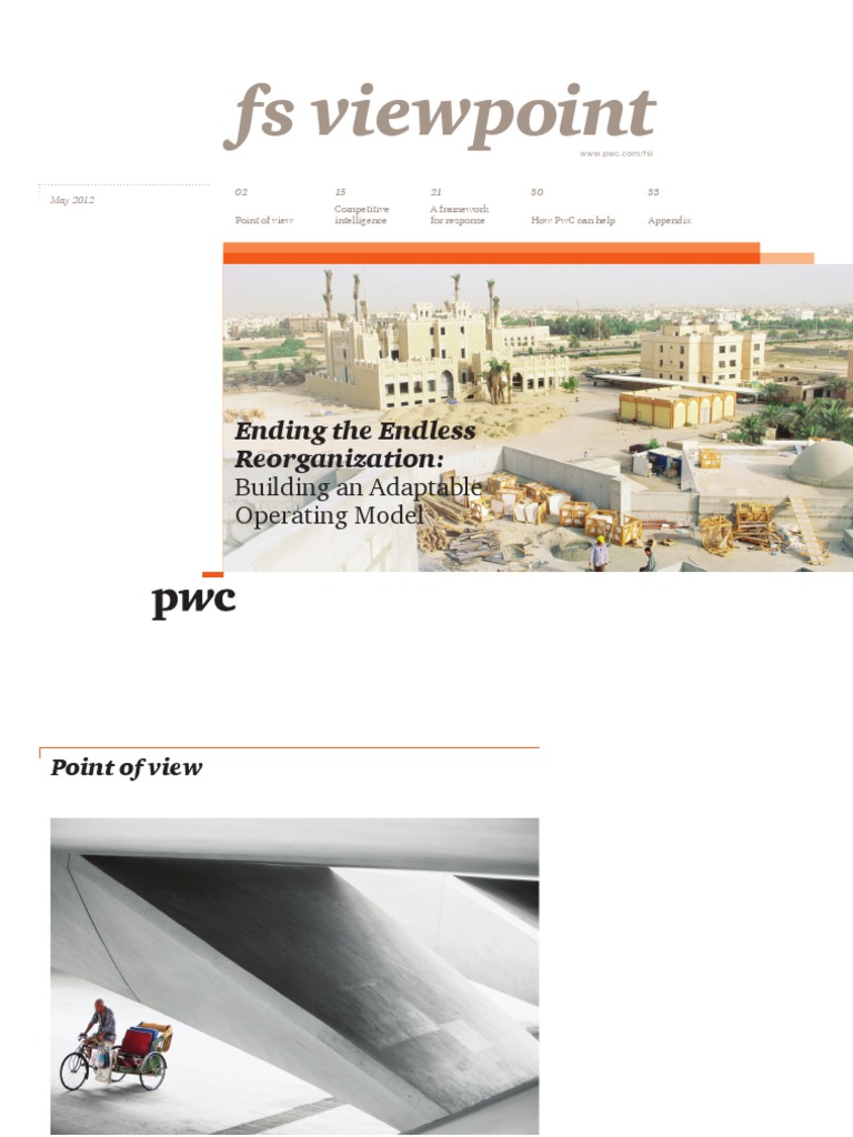 PWC Adaptable Financial Institution Operating Model | PDF | Strategic ...