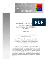 El Hombre y El Estado, El Problema Del Gobierno Mundial de Maritain Por Papini