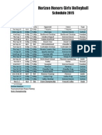 HHVB Schedule 2015