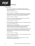 Chapter 4 Project Management: True/False Questions