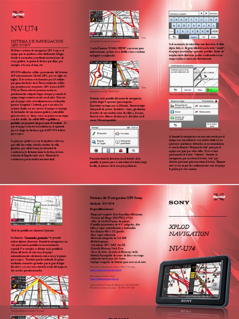 NV U74 Specs | PDF | Sistema de Posicionamiento Global | Informática y ...