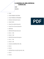 Plan de Cuentas de Una Empresa Comercial