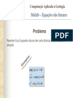 Matlab - Equações Não Lineares