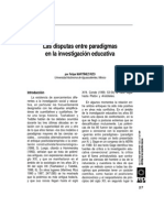 Las Disputas Entre Paradigmas en La Investigación Educativa