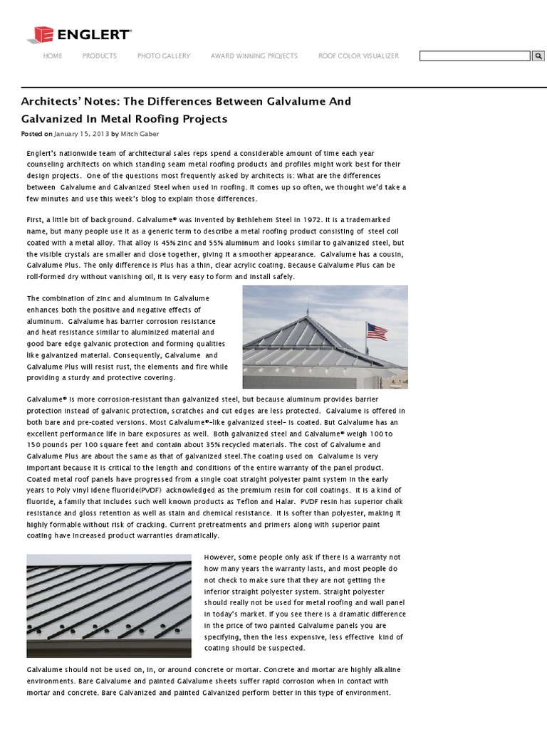 Differences Between Galvalume and Galvanized in Metal Roofing