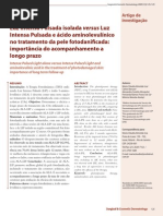 v1 Luz Intensa Pulsada Isolada Versus Luz Intensa Pulsada e Acido Aminolevulinico No Tratamento Da Pele Fotodanifi Cada Importancia Do Acompanhamento a Longo Prazo