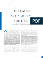 The Leader AS Builder: Capacity