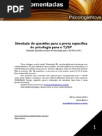 Psicologia Nova Simulado TJ SP 2012 Comentado