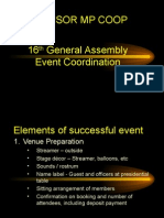 Ilmisor MP Coop 16 General Assembly Event Coordination
