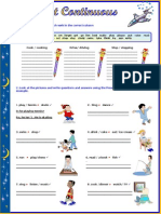 Verb forms and present continuous practice