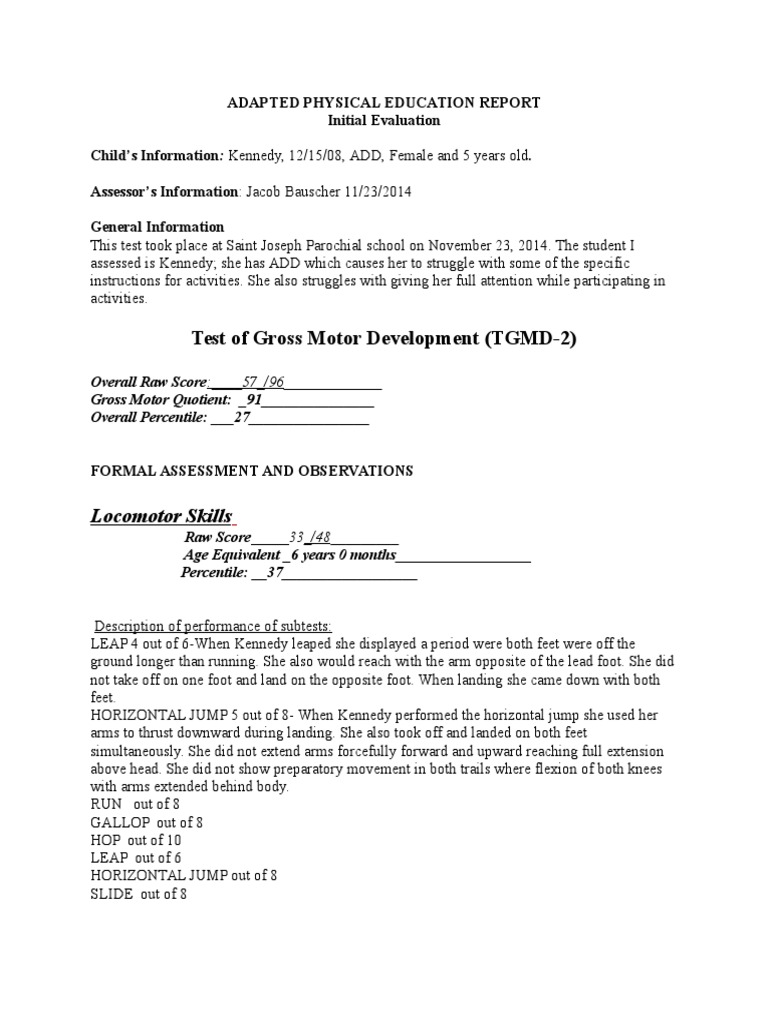 tgmd and iep report Individualized Education Program Psychology