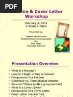 Resume & Cover Letter Workshop