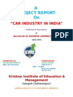 A Project Report On: "Car Industry in India"