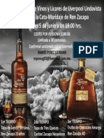 Invitación Cata Zacapa Liv. Lindavista