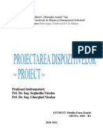 Proiect Proiectarea Dispozitivelor TCM