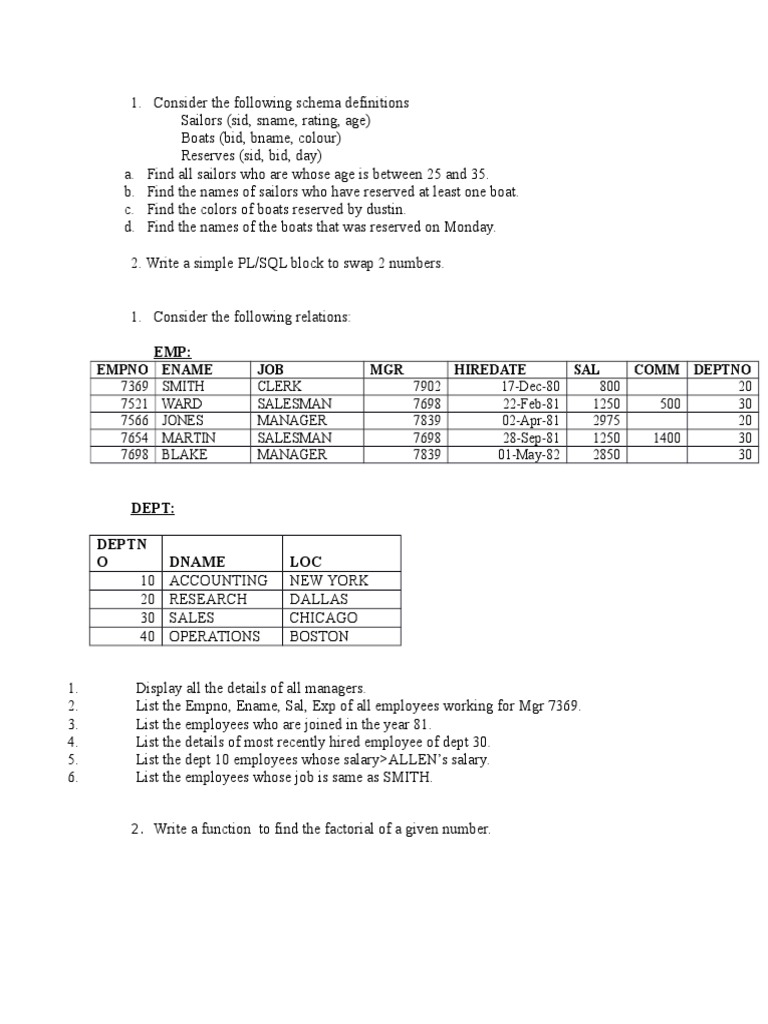 Employee and Sailor Data Queries | PDF | History