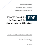 Relatiile UE-Rusia Inaintea Crizei Din Ucraina