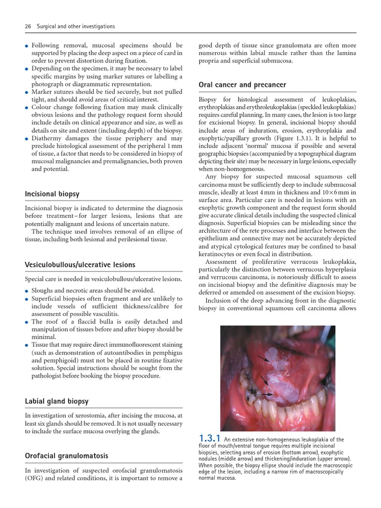 Oral Cancer and Precancer | PDF | Biopsy | Diseases And Disorders