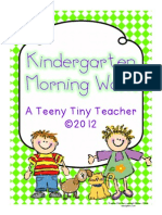 Kindergarten Morning Work Freebie